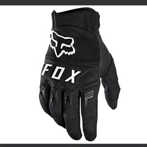 Men's Fox Racing Gloves Bkack And White